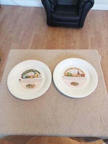 Vintage retro recipe plates - retro,