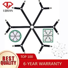 Bed Sheet Clips Fitted Sheet Straps 6 Way Crisscross Elastic Bands Fasteners UK