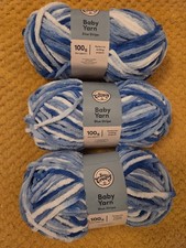 3 X 100g Balls Of Blue Stripe