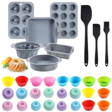 3/6/36Piece Set of Food-Grade Silicone Cake Baking Molds-Ideal for DIY Baking