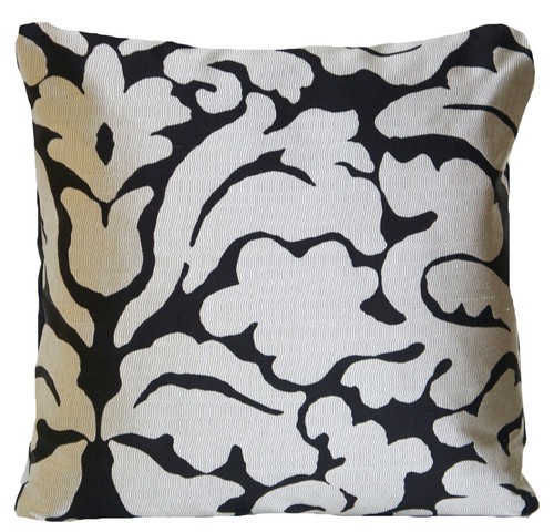 Silver black cushion cover - silver, &