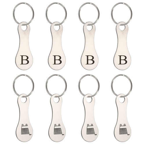8pcs stainless steel shopping - stainless,