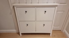 Ikea Hemnes Shoe cabinet with 4 compartments, white, 107x22x101 cm