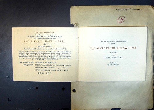 Old arts theatre programme - old,