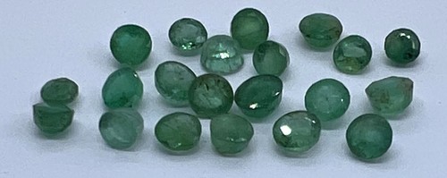 Emeralds round facetted larger