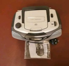 Philips Radio Cassette CD Player/Recorder Soundmachine Silver Boombox AZ1003