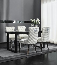 Elegant velvet dining chair - elegant,