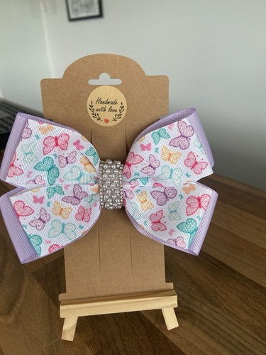Clip bow double layered - clip, bow.