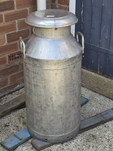 Vintage aluminium milk - vintage, churn