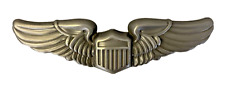 WW2 pattern United States Army Air Force PILOT wings FULL SIZE. Pinback.