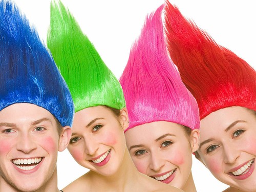 Adult troll wig fancy - troll,