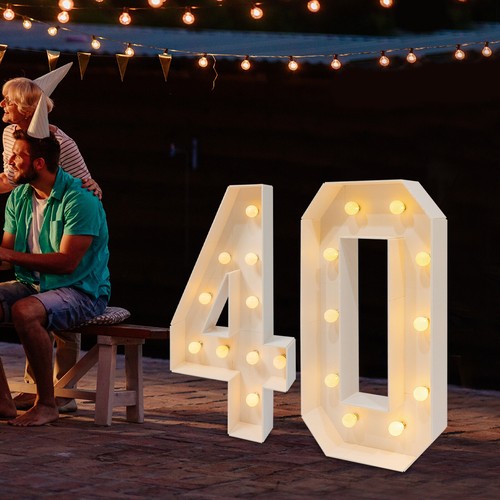 40 birthday number - h,