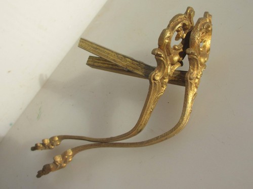 Antique brass curtain pole - brass,