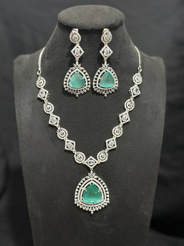 Luxury zirconia teal pakistani - luxury,