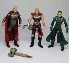 Marvel Thor ODIN & THOR, LOKI 3.75" Action Figures Bundle 