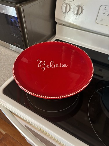 Round ceramic pedestal cake - round,