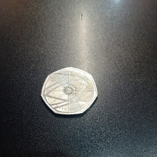 Sir isaac newton pence coin - newton,