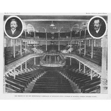 LONDON Opening of the Metropolitan Tabernacle at Newington - Antique Print 1900