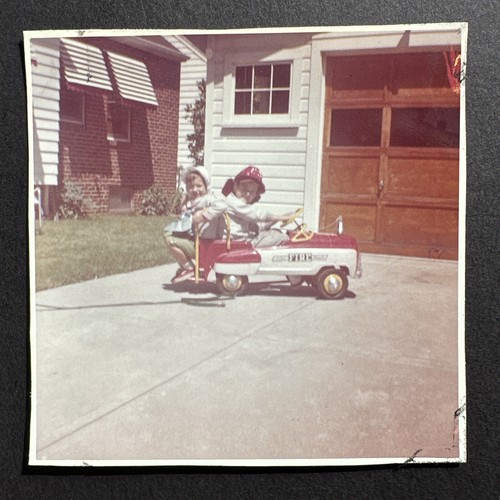 Vintage photo pedal car - photo, push