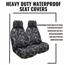 Grey Camouflage Car Seat