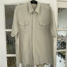 Vintage Short Sleeve Safari Shirt - Beige / Cream - Size Large / Extra Large
