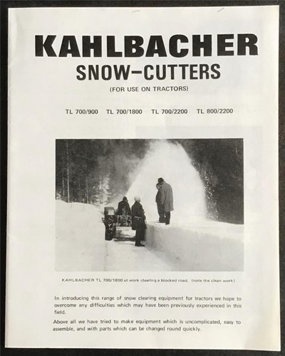 Kahlbacher snow cutters - kahlbacher,