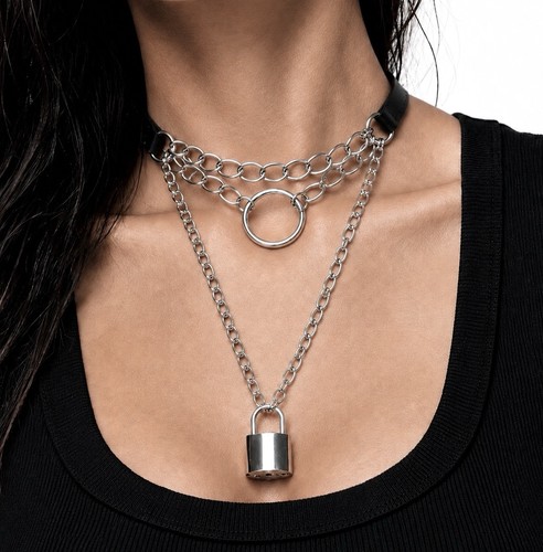 Gothic punk padlock - punk, chain