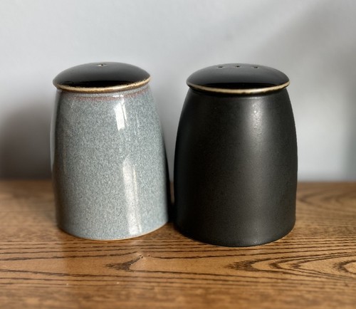 Denby jet salt pepper pots - jet,