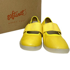 New Softinos By Fly Happy Feet Burro Yellow Leather Women Shoes US 4.5/35 NWB