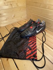 Nike Total 90 Laser I FG Football Boots – Black/Red – Iconic Vintage Pair - UK10