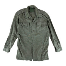 British Army Shirt Olive Green Mens Wool Long Sleeve Vintage 60s Medium SIZE 2