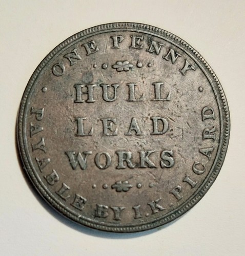 Penny token 1812 hull lead - 1812,,