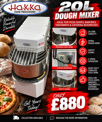 Hakka 20l spiral pizza dough - hakka,