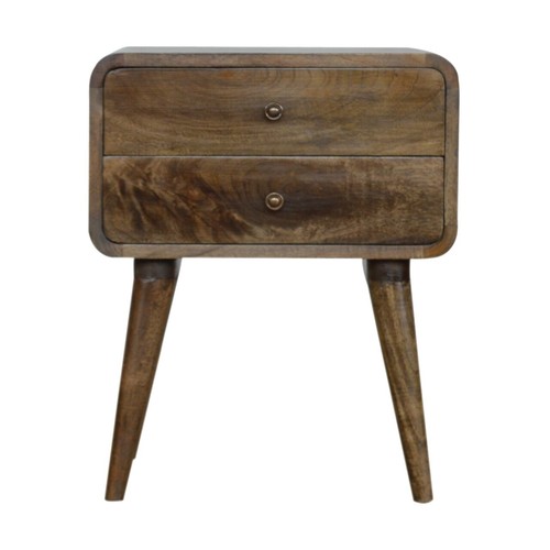 Drawer curved bedside table - bedside,