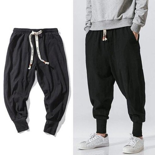 Men harem pants baggy wide - men,