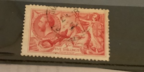 George 1919 seahorses - 5/-,