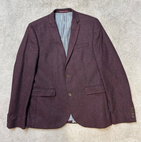 Next burgundy blazer - burgundy, mens