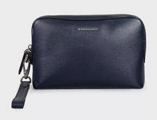 Burberry Men's blue leather