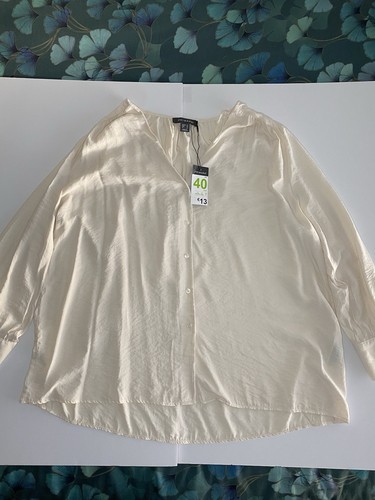 Primark cream satin blouse - cream,