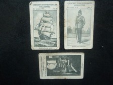 CRESENT CONFECTIONERY CIGARETTES MILITARY CARDS 1928 DIFFERENT SERIES