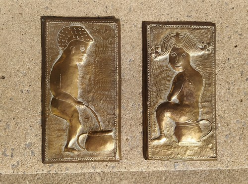 Pair vintage brass - vintage,