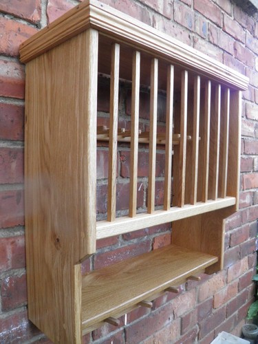 Solid oak plate - plate, rack