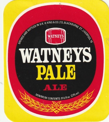 Beer bottle label watneys - beer,