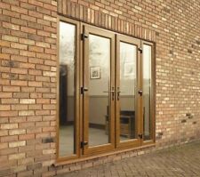 LIGHT OAK uPVC FRENCH DOORS -