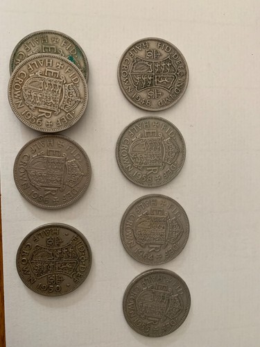 Half crown coins 8 in - 8, (8