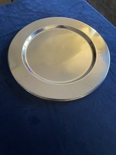 John Lewis Etched Chargers In Silver, Set Of 4 - 35cm Diameter