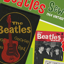 THE BEATLES - Official Rare Patch Badge from 1964. NEW + Postcards and C.O.A.