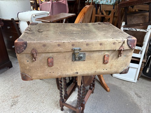 Vintage steamer trunk chest - vintage,