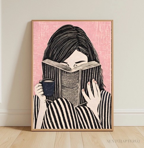Book lover wall art - art, print