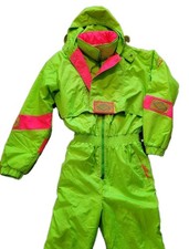 Vintage SPRUNG Neon Ski Suit Snowsuit One piece Canada 1980s  Mens Sz 44 (LARGE)